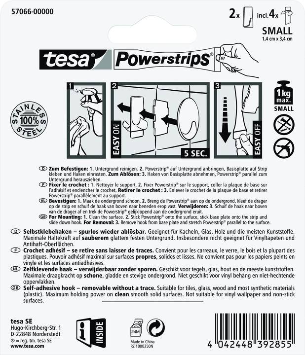Actual product image tesa Metal hook SMALL