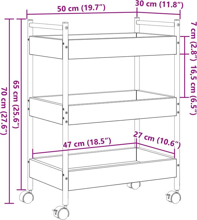 Image du produit VidaXL Küchenwagen
