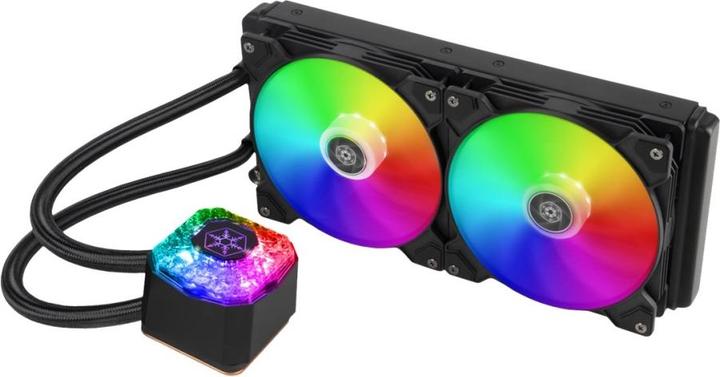 Produktbild Silverstone SST-IG280-ARGB - IceGem AIO Flüssigkeitskühler, 2X 140mm PWM ARGB Lüfter, Intel 115x/206