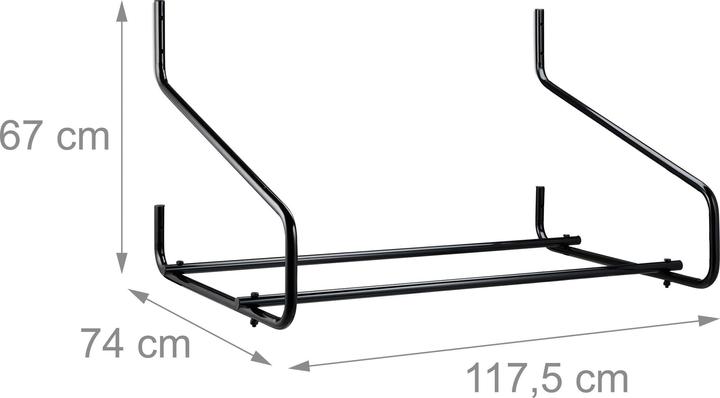 Actual product image Relaxdays Wall-mounted tyre rack