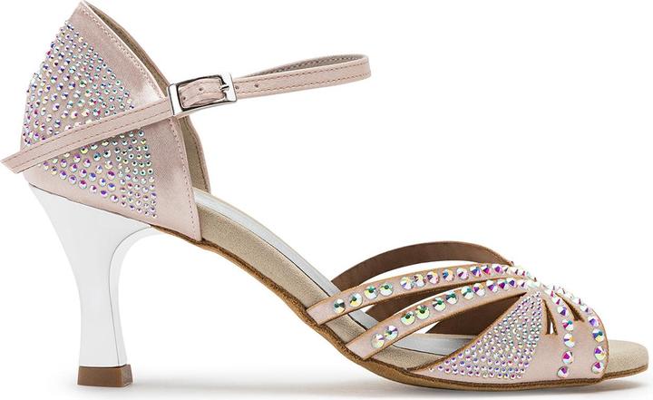 Cipria rosé con suola in pelle scamosciata