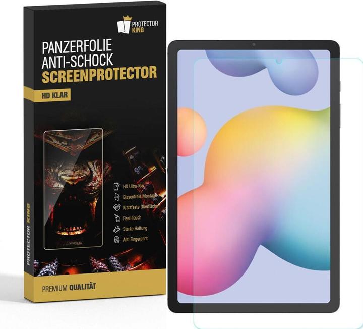 Protectorking 3x Panzerfolie Anti-Shock HD Klar (3 Stück, Galaxy Tab S6 Lite)
