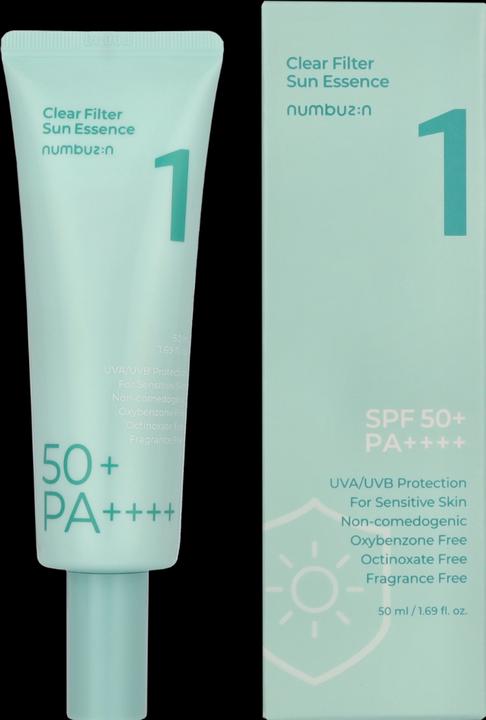 Numbuzin No.1 Clear Filter Sun Essence Hydrating Moisturizing Cools Down Light Finish 1.69 Fl Oz (Sonnencreme, SPF 50+, 2020 ml)