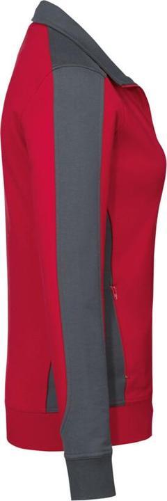 Actual product image Hakro Ladies Sweat Jacket Contrast Perf ormance red/anthracite Gr.S (S)