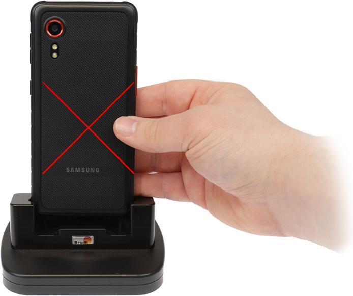 Produktbild Brodit 216368 Tisch-Ladestation 1-Fach Handy Ladegerät Samsung Galaxy Xcover 5 Schwarz (5 W)