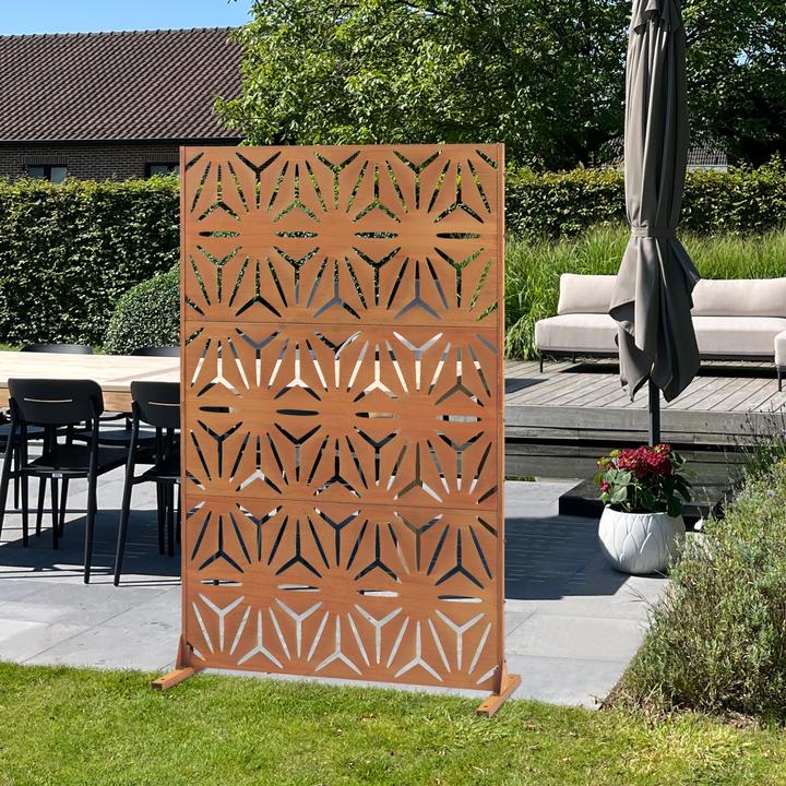 Actual product image Casa.Pro Trennwand Kilsturd Cortenstahl 180x120 cm Edelrost (180 x 120 x 40 cm)