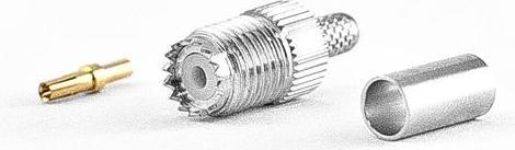 Actual product image Varia Mini UHF Female Connector for LMR/HDF200 Cable, Crimp Version