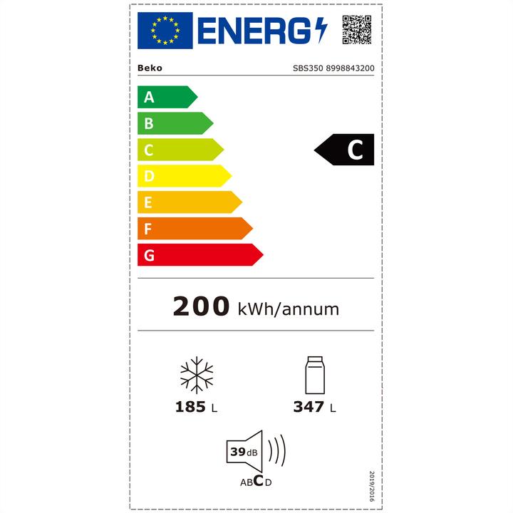 Energie-Label Beko Side by Side SBS350 (532 l)
