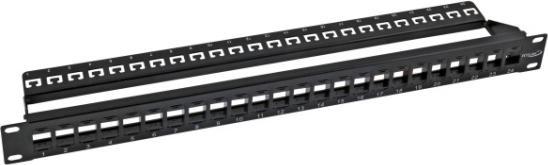 Actual product image EFB Elektronik ECOLAN patch panel Cat.619"/1U modular black