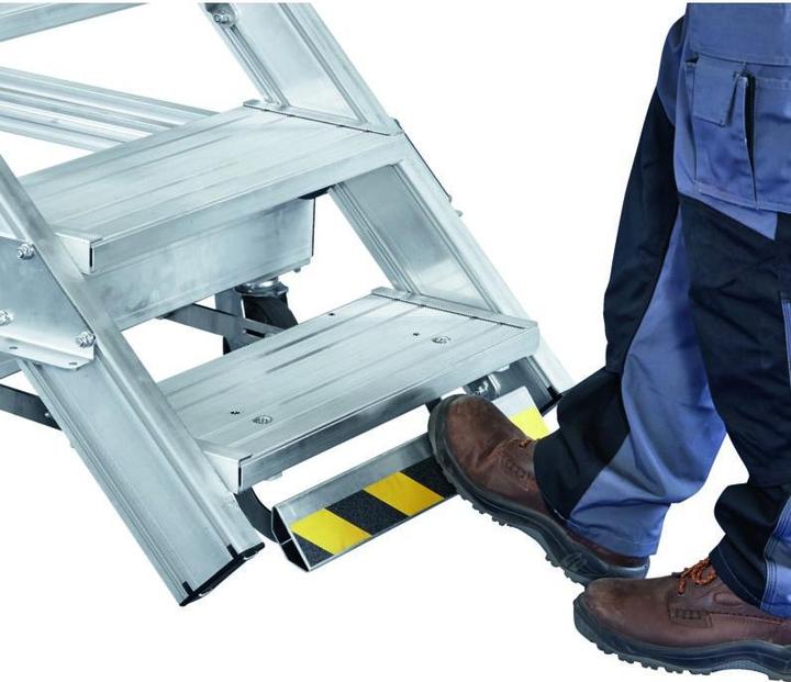 Produktbild Zarges Plattformtreppe Ergo Stop 60° 17 Stufen, 800 mm breit, Höhe 4,25 m (Plattformleiter)