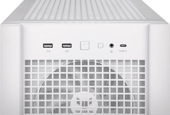 Actual product image ASUS TUF Gaming GT302 TG ARGB White (mATX, Mini-ITX, ATX)