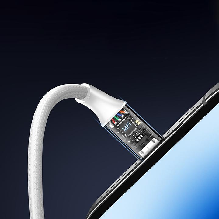 Produktbild Ugreen Lightning USB Nylon Alu MFi (2 m, USB 2.0)