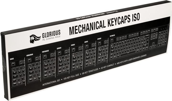 Produktbild Glorious PC Gaming Race ABS Keycaps - 105 St., schwarz, ISO, NO-Layout