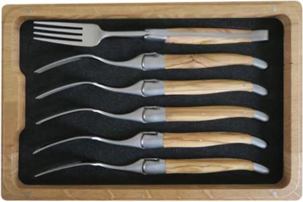 Laguiole en Aubrac Gabel Olivenholz (6 Stück)