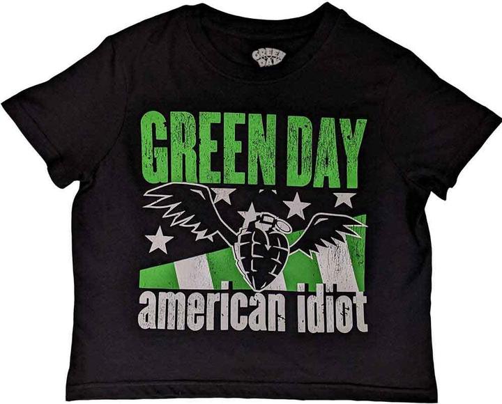 Green Day American Idiot Wings Crop Top (Girlie) (L)