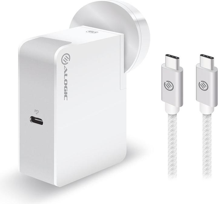 Produktbild Alogic Ladegerät Reise Edition 4 plugs USB-C 2m Kabel weiss (60 W)