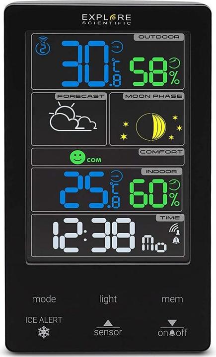 Image du produit Explore Scientific Station météo numérique WSC-4009 Noir LCD AC