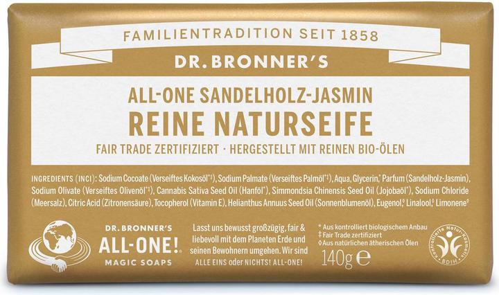 Nutritional values and ingredients Dr. Bronner's Sandalwood Jasmine (Curd soap)