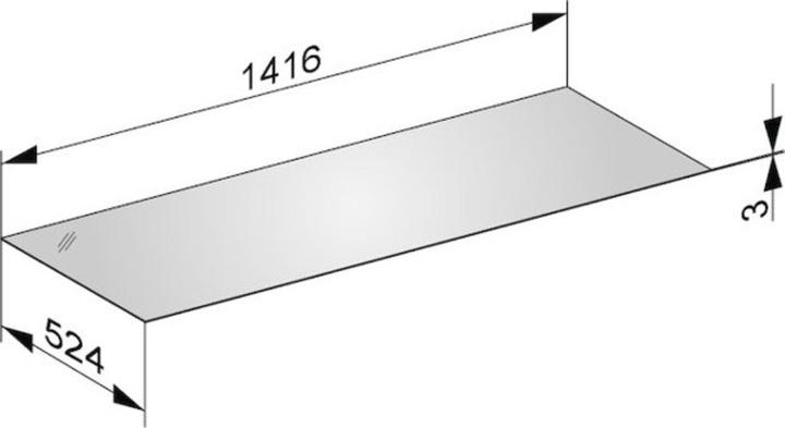 Actual product image Keuco Cover plate EDITION 11 Cristalline glass 1416x3x524mm trü