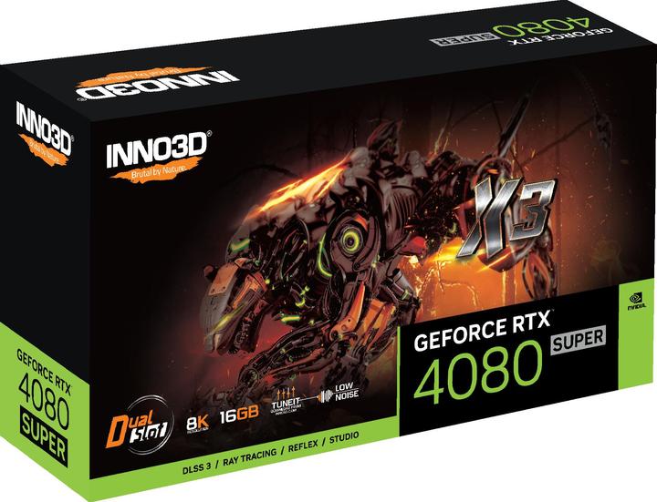 Actual product image Inno3D GEFORCE RTX 4080 SUPER X3 16GB GDDR6X 3xDP 1xHDMI (16 GB)