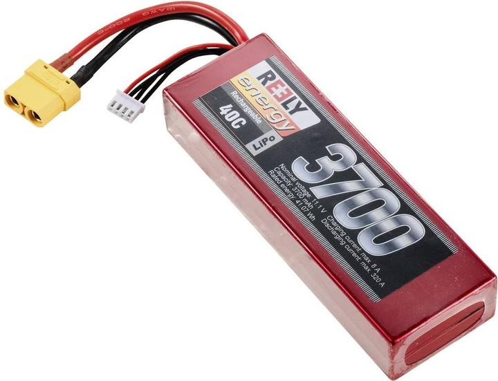 Reely Modellbau-Akkupack (LiPo) 11.1V 3700 mAh Zellen-Zahl: 3 40 C Hardcase XT90 (11.10 V, 3700 mAh)