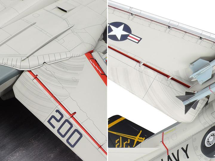 Actual product image Tamiya 1/48 F-14A Tomcat (late) Carrier Launch Set