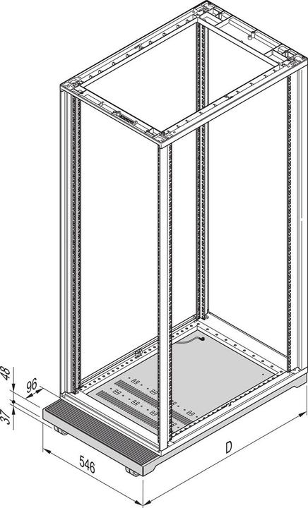 Image du produit Schroff Socle Novastar mobile 500T RAL 7021
