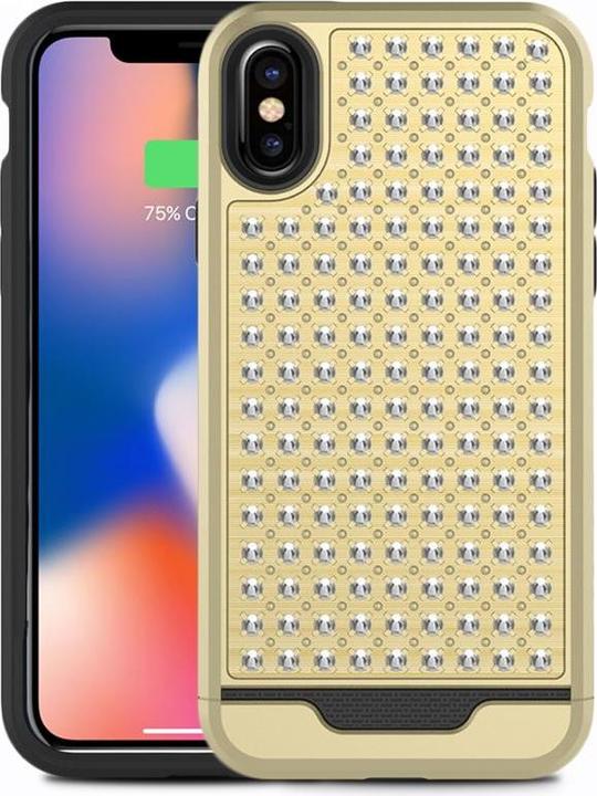 Actual product image Zizo Star Diamond Hybrid Cover - iPhone X case (gold/black) (Apple iPhone X)