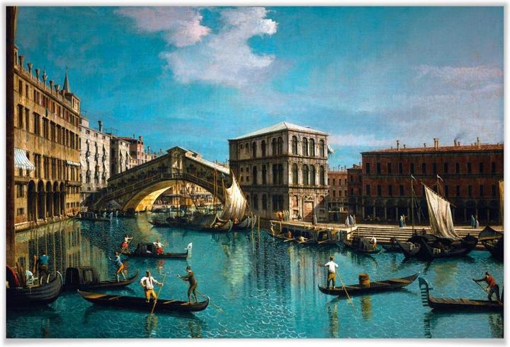 Produktbild Trenddeko Canaletto - Die Rialtobrücke in Venedig (100 x 70 cm)