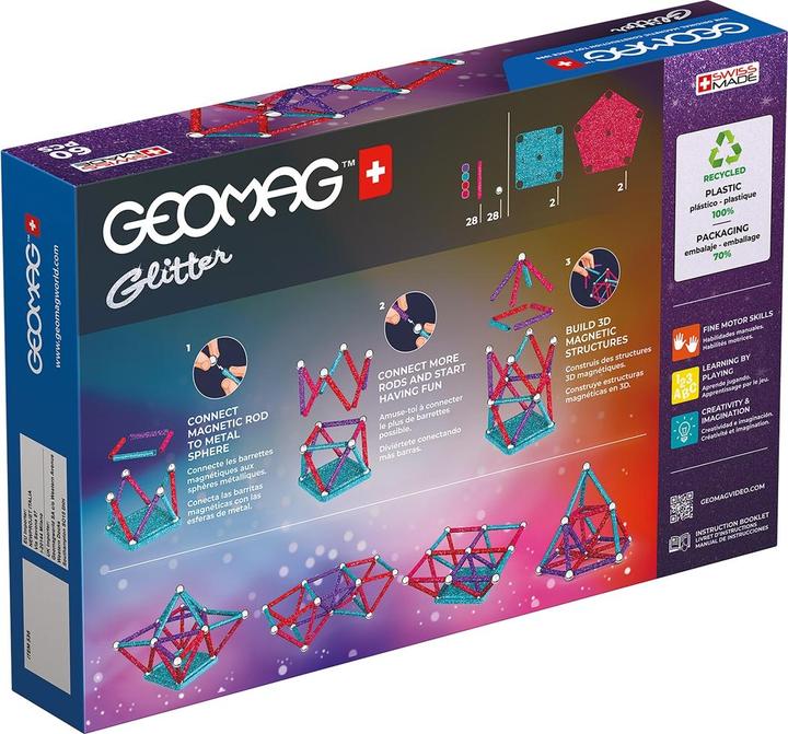 Productafbeelding Geomag Panelen GROENE lijn GLITTER