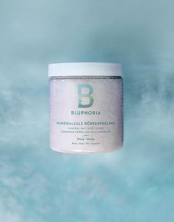 Bluphoria Mineralsalz Körperpeeling mit Pinie & Minze (200 ml)
