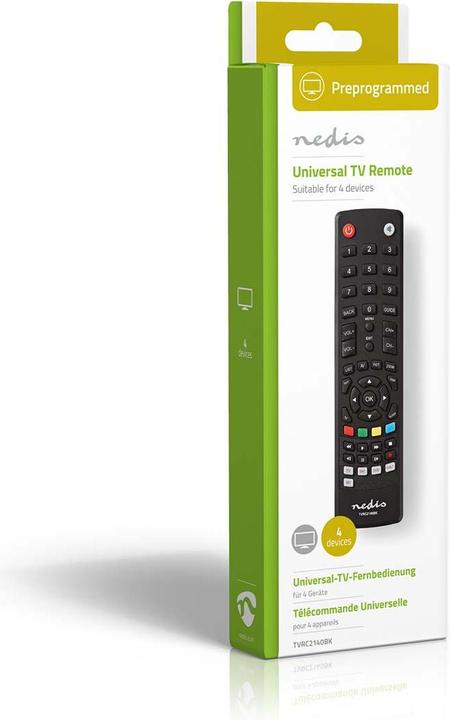 Immagine prodotto Nedis Telecomando universale | Pre-programmato | 4 dispositivi | Amazon Prime / Disney + Button / Google (Telecomando universale, Infrarossi)