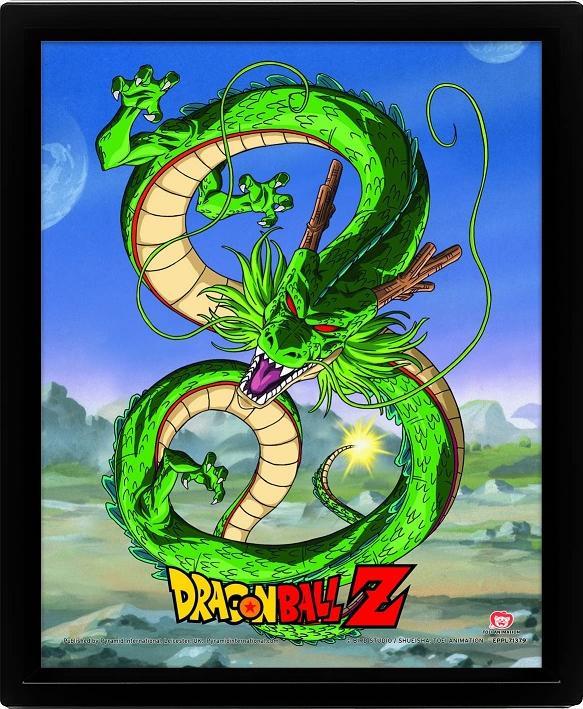 Actual product image Pyramid Framed 3D Cornice Dragon Ball Z Shenron Unleashed 26x20cm (26 x 20 cm)