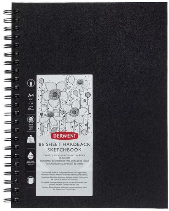 Image du produit Derwent Carnet de croquis (A4, Blanc, Couverture rigide)