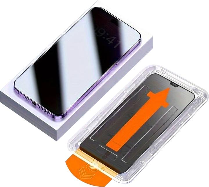 Actual product image PhoneLook 2-pack of anti-spy protective screens with automatic quick-fit set and dust protection (2 Piece, Apple iPhone 13 Pro Max)