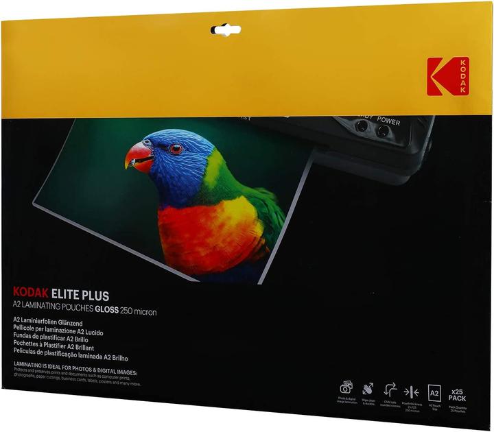 Produktbild Kodak A2 Laminierfolie 25 Stück 250 microns, glänzend (A2, 25 Stück, 250 µm)