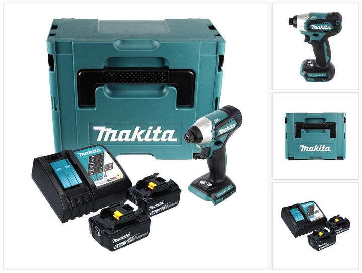 Image du produit Makita DTD 155 RGJ Clé à choc sans fil 18 V 140 Nm 1/4" Brushless + 2x batterie 6,0 Ah + chargeur + (Fonctionnement sur batterie)
