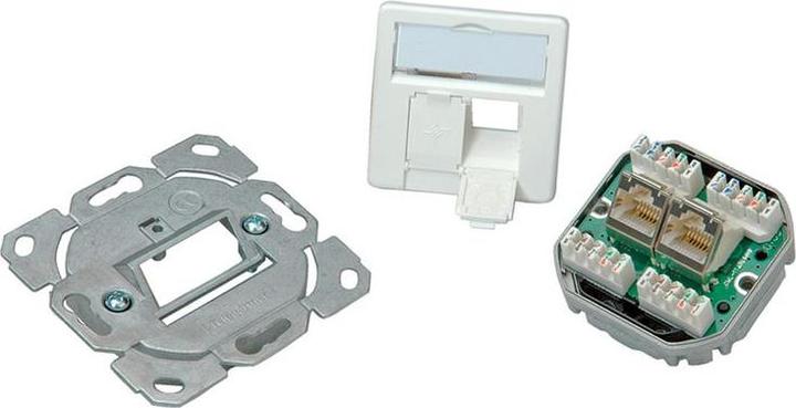 Actual product image Telegärtner TELEGAERTNER UPDose Cat5e 2xRJ45 alpinwhite AMJ45 (25.16.8550)