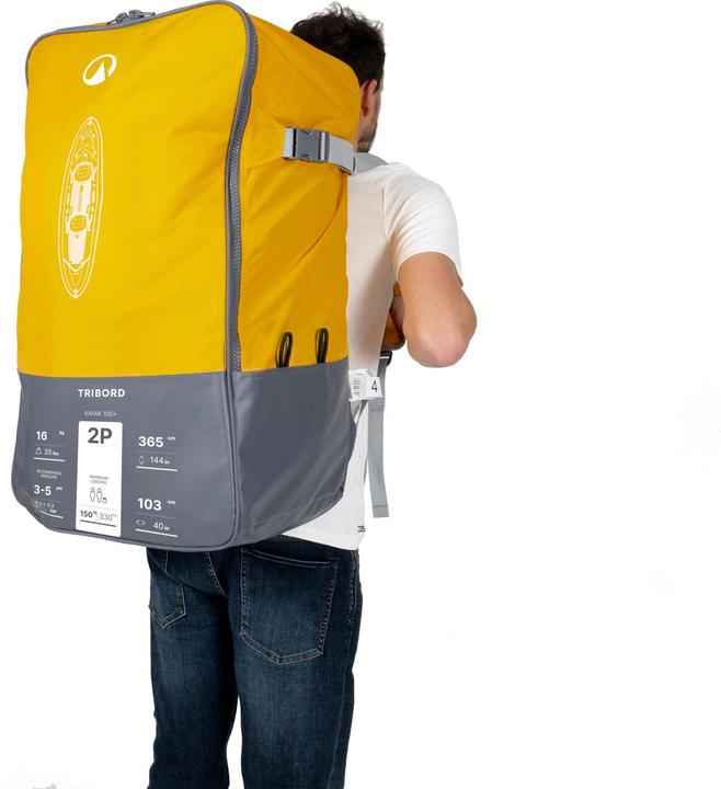 Actual product image Tribord Kajak aufblasbar 2-Sitzer - 100+ gelb (2 pers.)