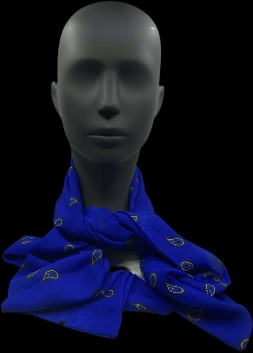 Industyle Design Foulard / Schal im Glarner Paisley Design, blau