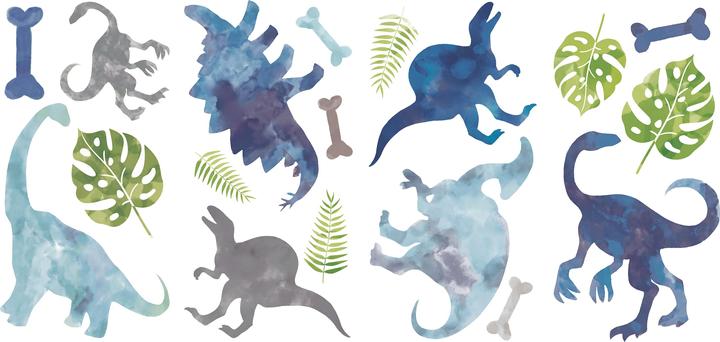 Roommates RM - Dinos watercolours