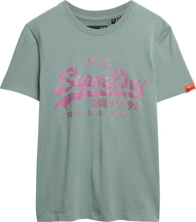 Actual product image Superdry Vl Rhinestone Slim Tee (14)