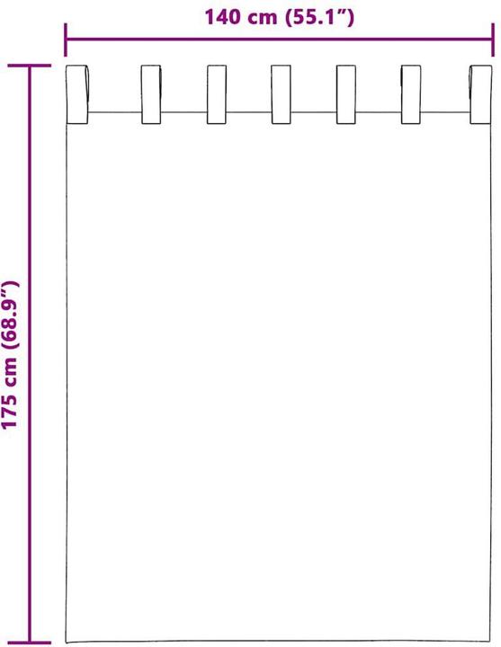 Produktbild VidaXL Voile Vorhänge mit Schlaufen 2 Stk. Orange 140x175 cm (140 x 175 cm)