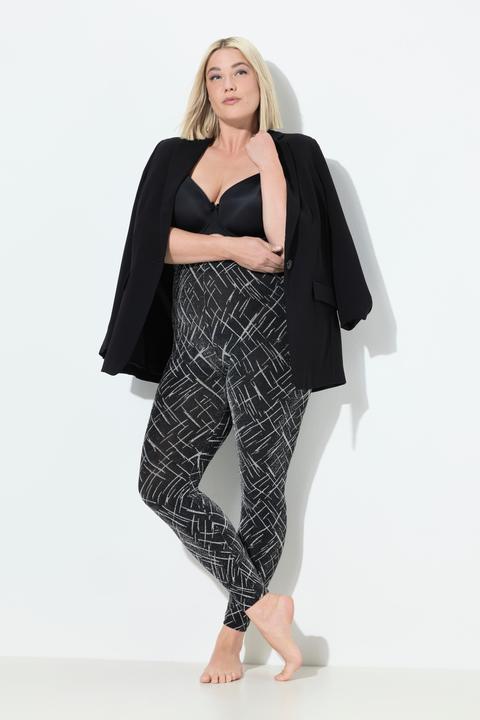 Produktbild Ulla Popken Strumpf-Leggings, gemustert, Glitter (50, 52)