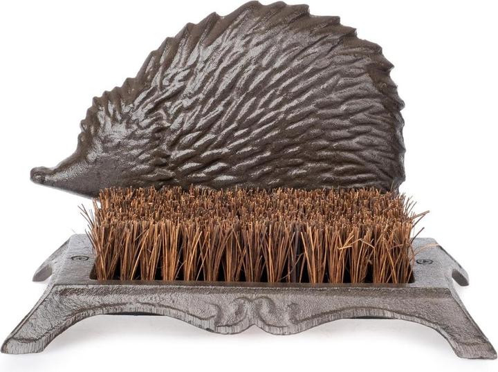 Produktbild Novaliv Gusseiserne Schuhbürste mit Tiermotiv Igel Premium Qualität einfache Handhabung für (1 x)