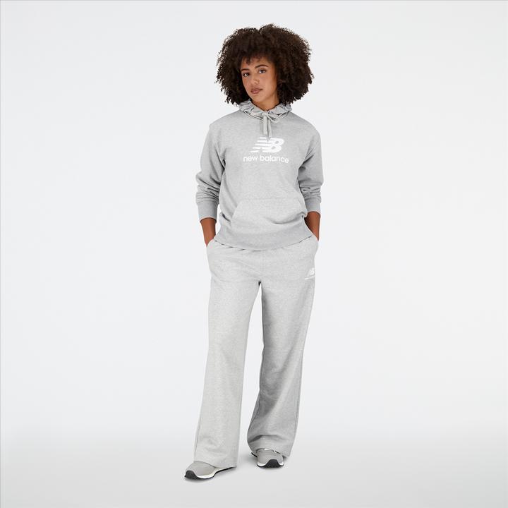 Immagine prodotto New Balance W Essentials - Felpa con cappuccio con logo impilato (XS)