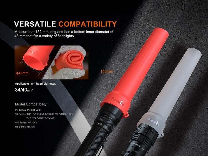 Actual product image Fenix AOT-04, silicone signalling cone 40mm white