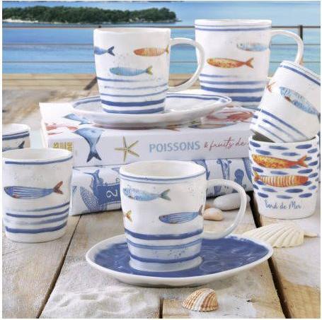 Produktbild Easy Life Bord de Mer Kaffetasse & Untertasse, 250ml (250 ml, 1 x)