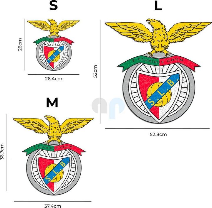 Produktbild Iconic SL Benfica - Logo - Holz Puzzle Grösse M (270 Teile) (270 Teile)