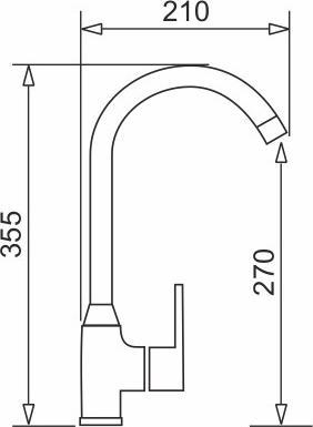Produktbild Maidsinks Waschbecken Bali und Mischbatterie Lungo (44 cm, 62 cm)
